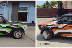 rallyautó dekoráció